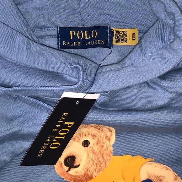 POLO RALPH LAUREN Big & Tall Blue Beach POLO BEAR Fleece Pullover Hoodie NWT NEW